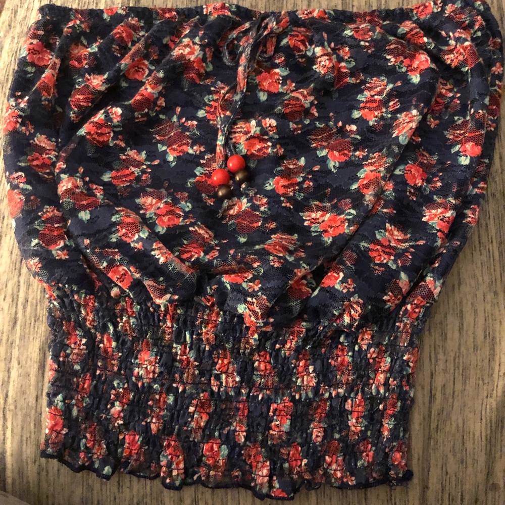 Floral Strapless Top